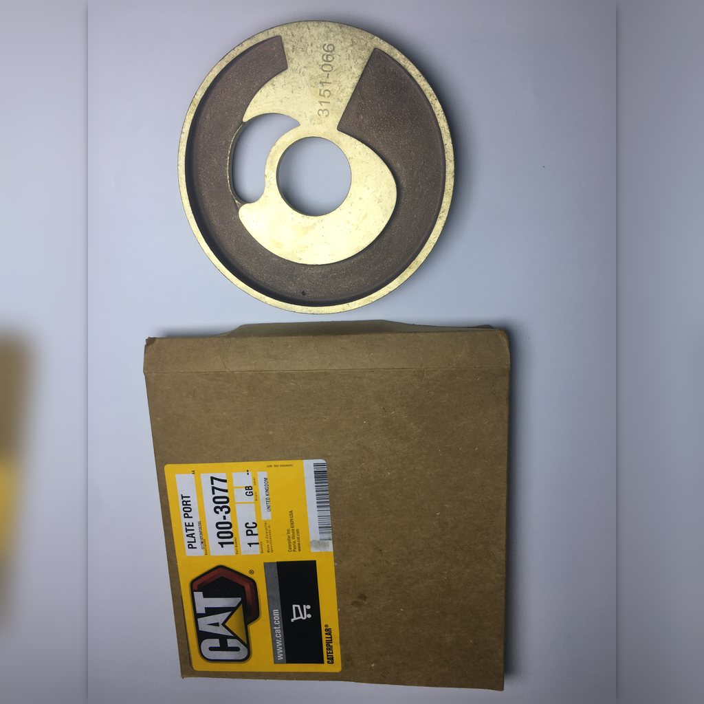 100-3077 Plate - port LH - opposite plate face beside its carton