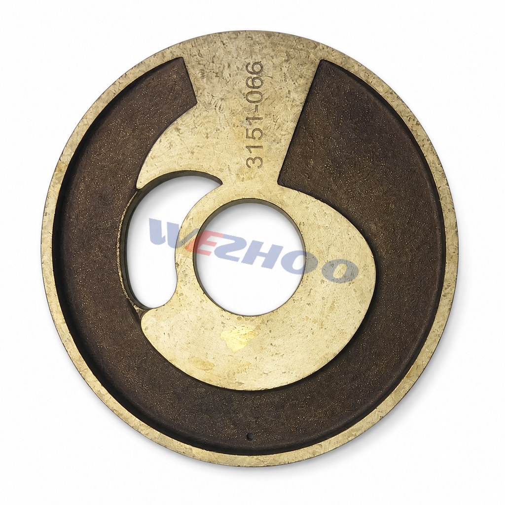 100-3077 Plate - port LH - isolated circular port plate with cutout openings