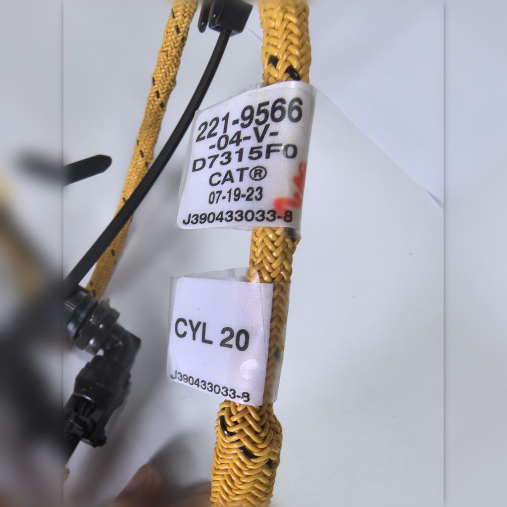 2219566 Wiring Harness Assembly - close-up of the harness identification tag