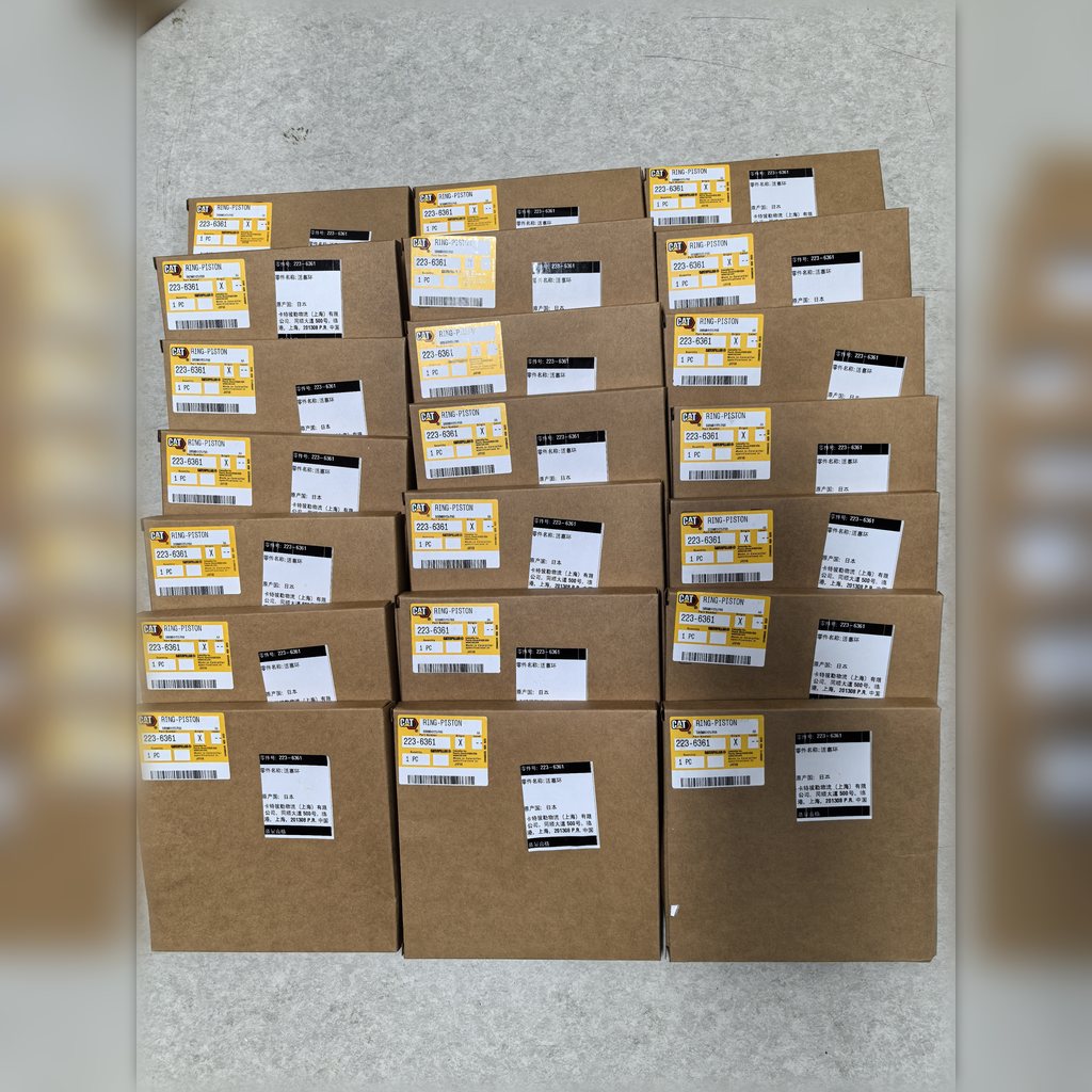 2236361 Piston Ring - small labeled piston-ring cartons in rows