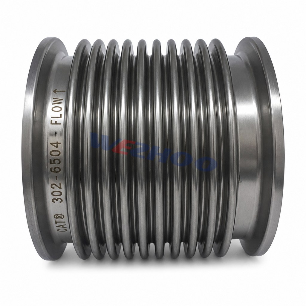 3026504 Bellows - isolated corrugated metal bellows