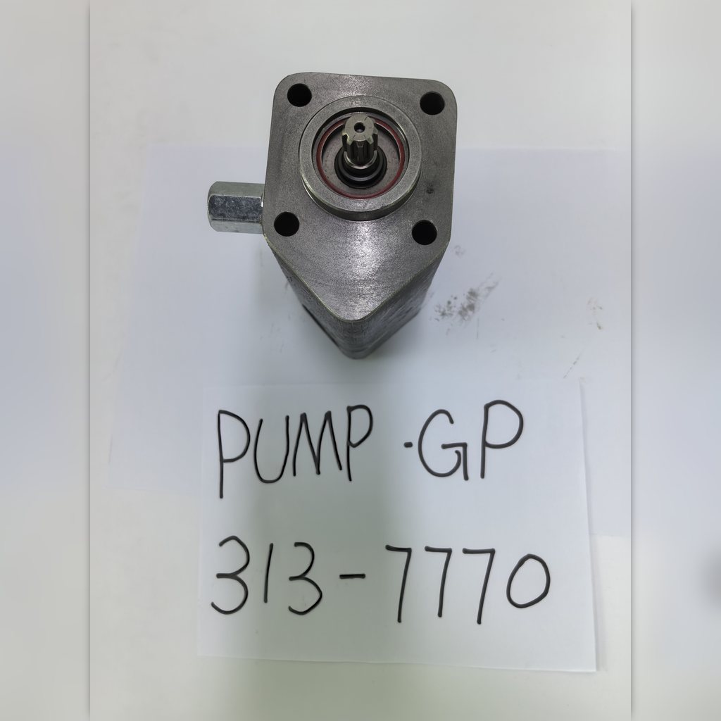 3137770 Fuel Transfer Pump Group - pump shaft side beside an identification sheet