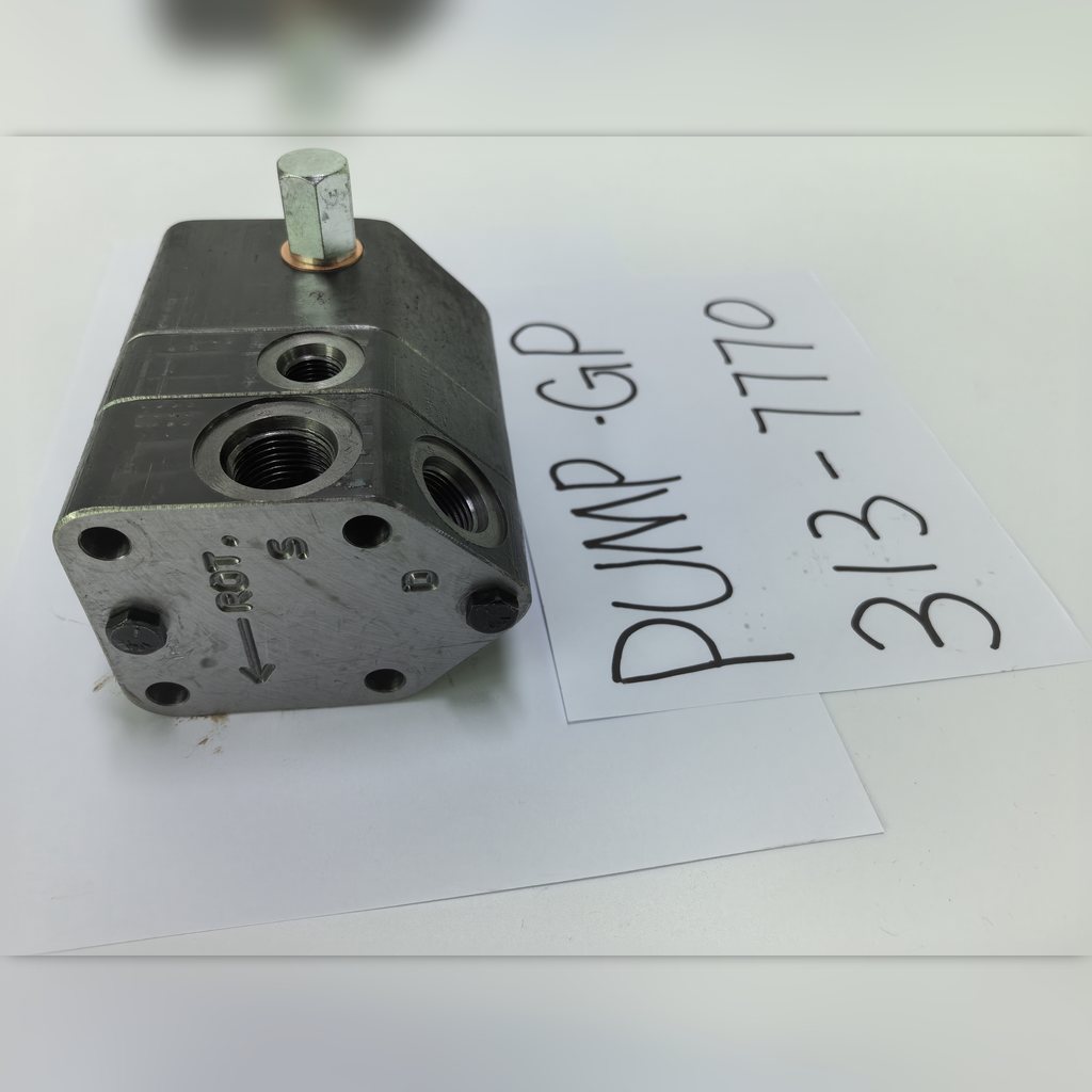 3137770 Fuel Transfer Pump Group - pump connection face above an identification sheet