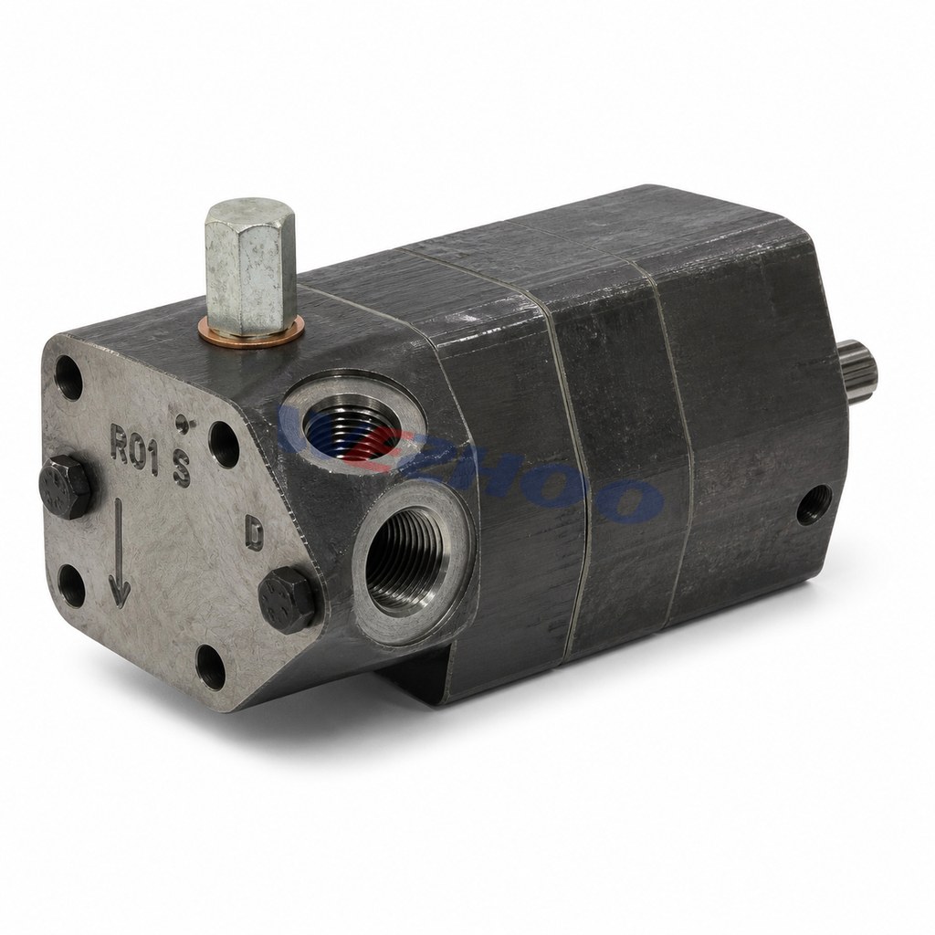 3137770 Fuel Transfer Pump Group - isolated pump showing its mounting flange and ports